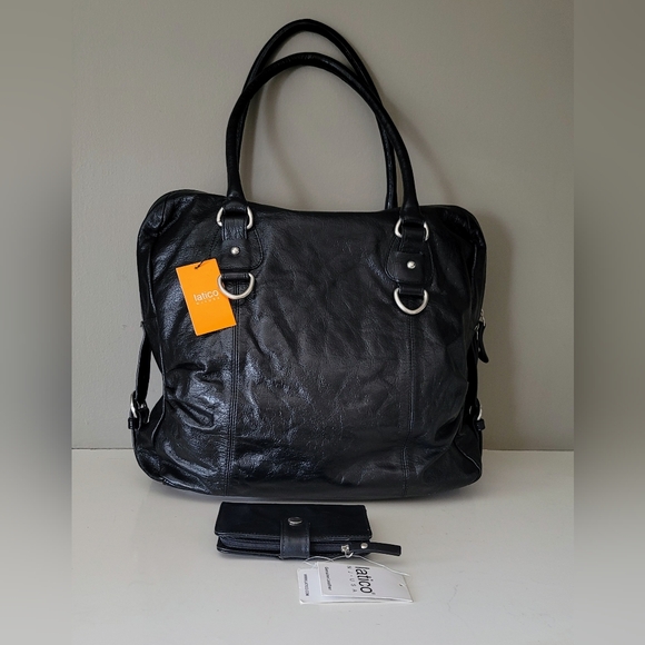 New With Tags Combo of Latico Black Leather Handbag and Latico Walet. - Picture 3 of 16